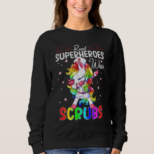 Real Superhelden Tragen Scrubs nähren Dabbing Unic Sweatshirt
