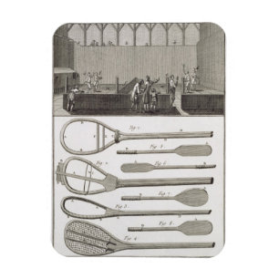 Real Tennis und der Bau von Schlägern aus Magnet
