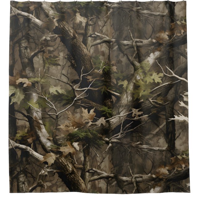 Real Tree Camouflage Duschvorhang (Vorderseite)
