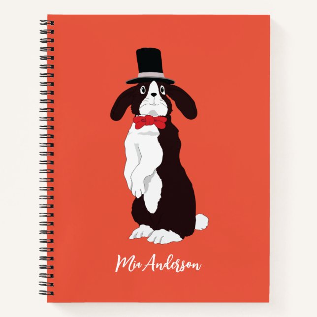 Real Tuxedo Bunny Notizbuch (Vorderseite)
