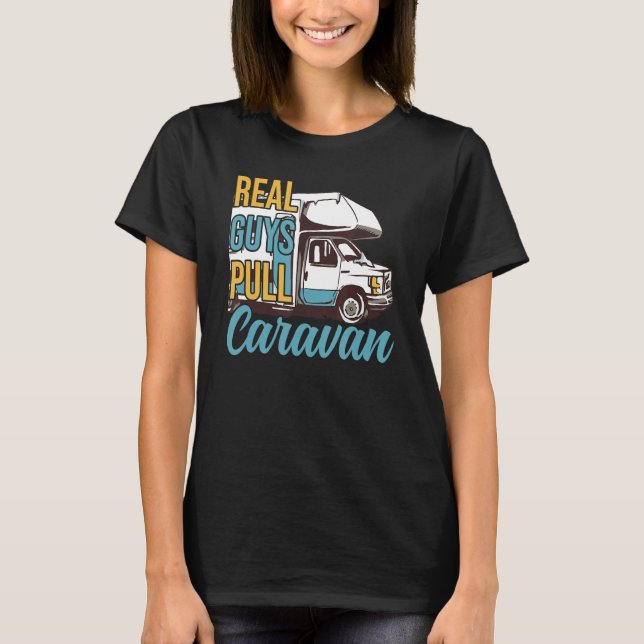 Real Typ Pull Caravan Camping Camper Natur 3 T-Shirt (Vorderseite)