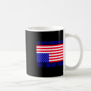 Real Verdict Nov 5 Trump 2024 - Downside Down Flag Kaffeetasse