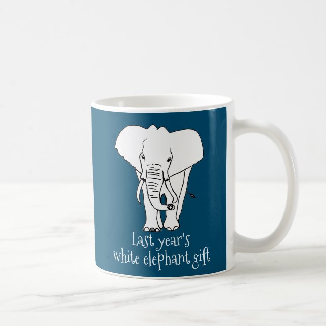 Real White Elephant Weihnachtsgeschenk Funny Kaffeetasse (Rechts)