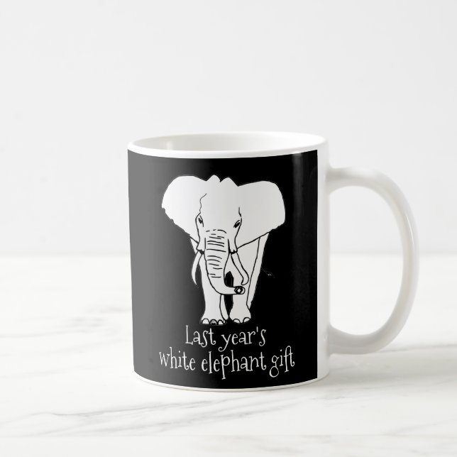 Real White Elephant Weihnachtsgeschenk Funny Kaffeetasse (Rechts)