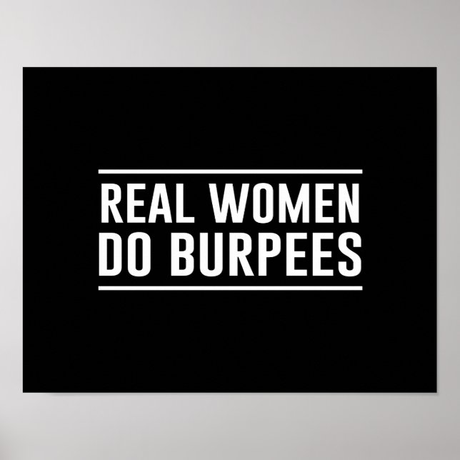 Real Women Do Burpees Poster (Vorne)