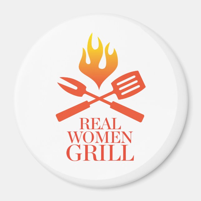 Real Women Grill Magnet (Vorne)