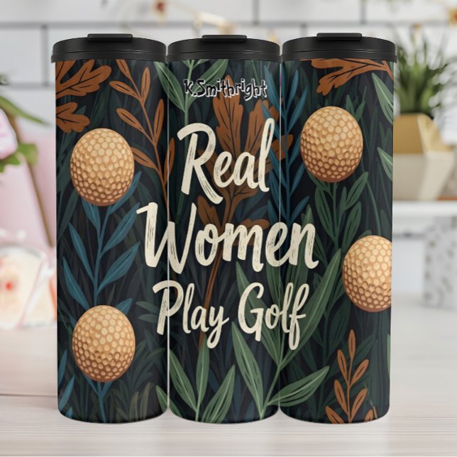 Real Women Play Golf Thermosbecher (Von Creator hochgeladen)