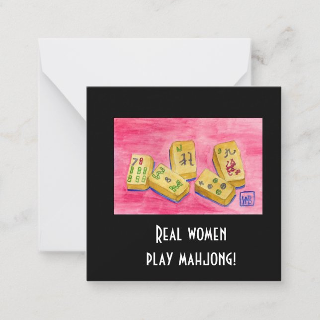 Real Women Play Mahjong Mitteilungskarte (Vorderseite)