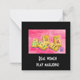 Real Women Play Mahjong Mitteilungskarte