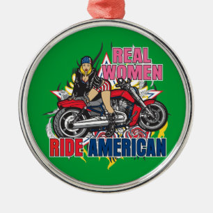 Real Women Ride American Motorräder Ornament