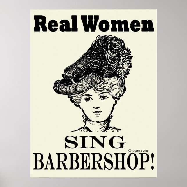 Real Women Sing Barbershop Poster (Vorne)