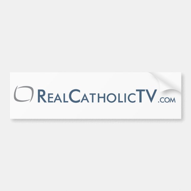 RealCatholicTV.com Autoaufkleber (Vorne)