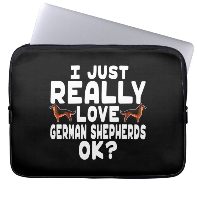 Reale Liebe German Shepherd Laptopschutzhülle (Vorderseite)