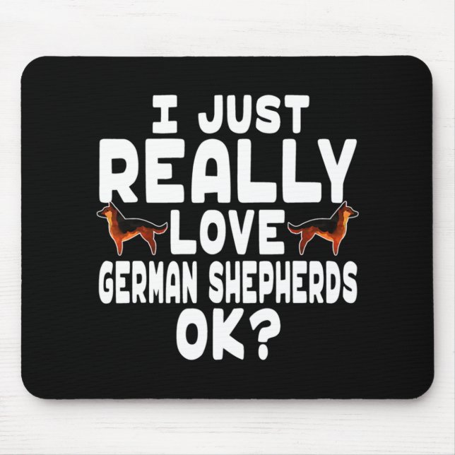 Reale Liebe German Shepherd Mousepad (Vorne)