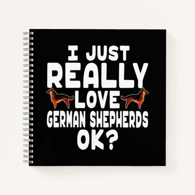 Reale Liebe German Shepherd Notizbuch (Vorderseite)