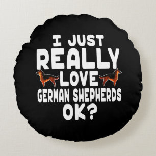 Reale Liebe German Shepherd Rundes Kissen