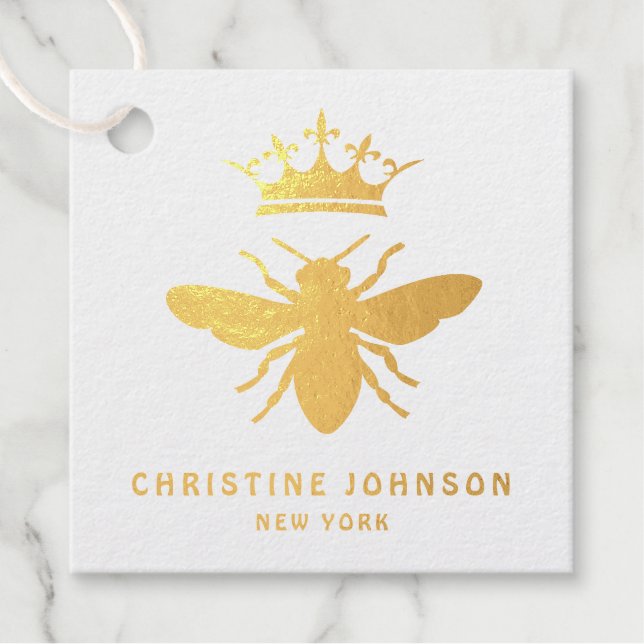 reales Design der Queen Bee Geschenkanhänger (Vorderseite)