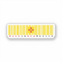 Réalisé au Nouveau-Mexique Sticker à code à barres