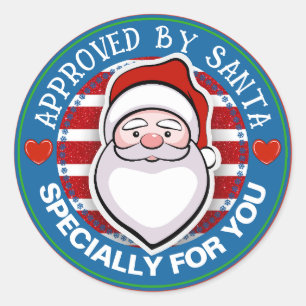 Réalisé par Père Noël Classic Round Sticker