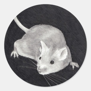 REALISMUS ZEICHNEND MAUS: STICKER