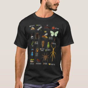 realistic bugs Collection chart Species insect Ent T-Shirt