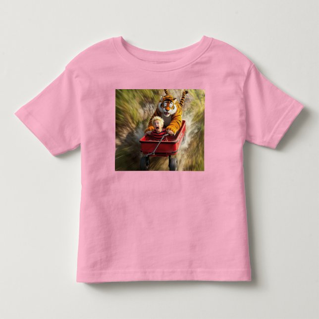 Realistic Calvin and Hobbes Toddler Tee (Vorderseite)