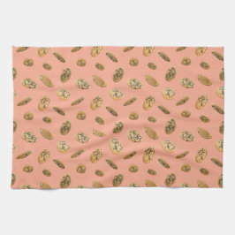 Realistic Chocolate Chip Cookie Kitchen Towel Geschirrtuch