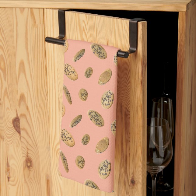 Realistic Chocolate Chip Cookie Kitchen Towel Geschirrtuch (Drittel gefaltet)