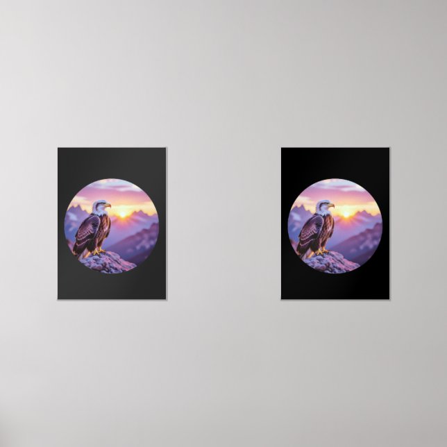 Realistic Eagle on Rock – Majestic Wildlife Scene (Recto)