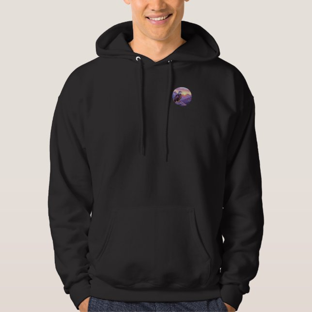 Realistic Eagle on Rock – Majestic Wildlife Scene Hoodie (Vorderseite)