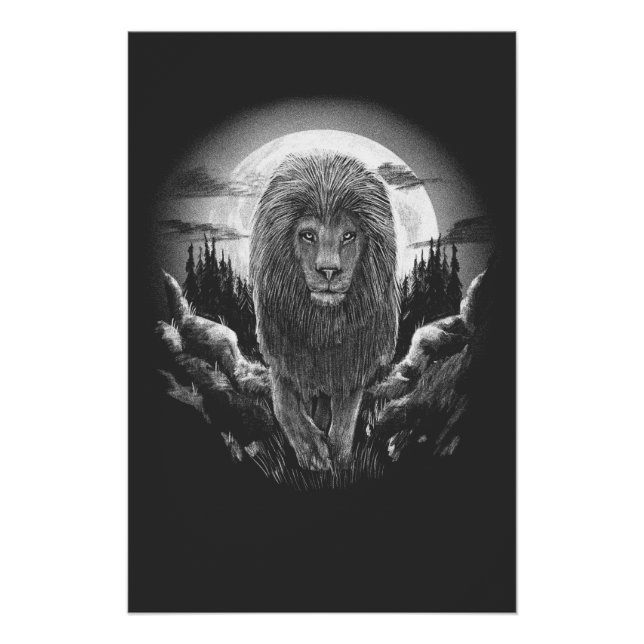 realistic Lion Poster (Vorderseite)