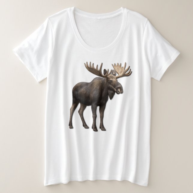REALISTIC MOOSE DESIGN. SAMER BRASIL GROßE GRÖßE T-Shirt (Design vorne)