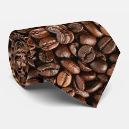 Realistic Roasted Coffee Pattern Krawatte