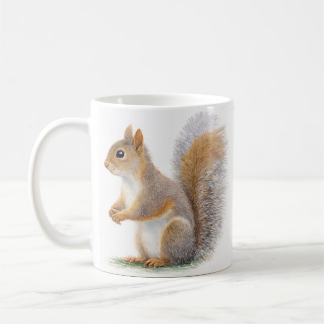 Realistic Squirrel Portrait Kaffeetasse (Links)