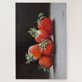 Realistic Strawberries Still Life Oil Painting
