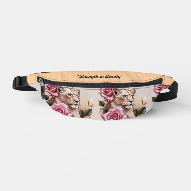 "Realistic Wild Bloom" Bauchtasche (Vorderseite)