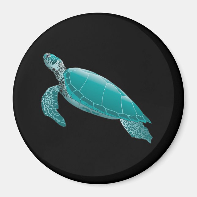 Realistisch animiertes Sea Turtle Magnet (Vorne)