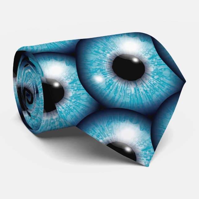 Realistisch blaue Augen - Exklusive Retro Art Krawatte (Gerollt)
