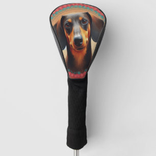Realistisch farbenfrohe Niedliche Dackel Hundelieb Golf Headcover