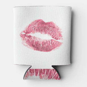 Realistisch rosa Lippen, abgeschiedener Kuss Dosenkühler