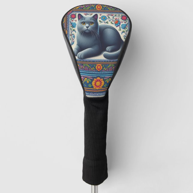 Realistisch russischer blauer Katzenhai Golf Headcover (Vorderseite)