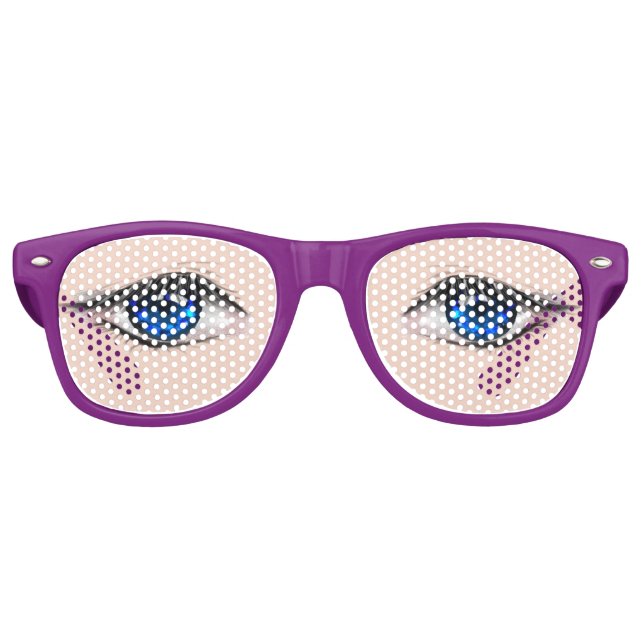 Realistisch schöne menschliche blaue Augen Partybrille (Vorderseite)