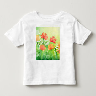 Realistisch verschwommener Frühling - Hintergrund- Kleinkind T-shirt
