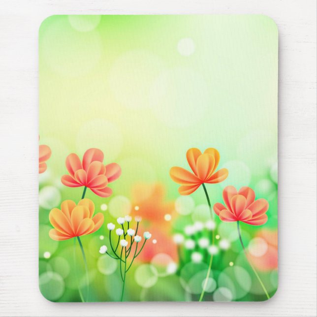 Realistisch verschwommener Frühling - Hintergrund- Mousepad (Vorne)