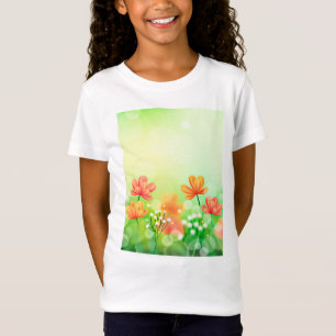 Realistisch verschwommener Frühling - Hintergrund- T-Shirt