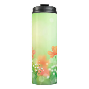 Realistisch verschwommener Frühling - Hintergrund- Thermosbecher