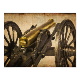 Realistisch-Zivil War Toy Cannon Fotodruck