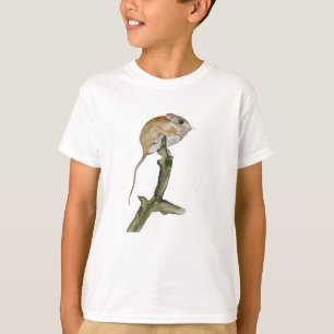 Realistische Aquarellmaus in einem Baum T-Shirt