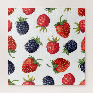 Realistische Berries Köstliches nahtloses Muster