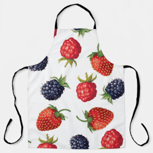 Realistische Berries Köstliches nahtloses Muster Schürze